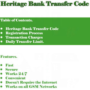 heritage bank transfer code