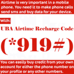 uba recharge code