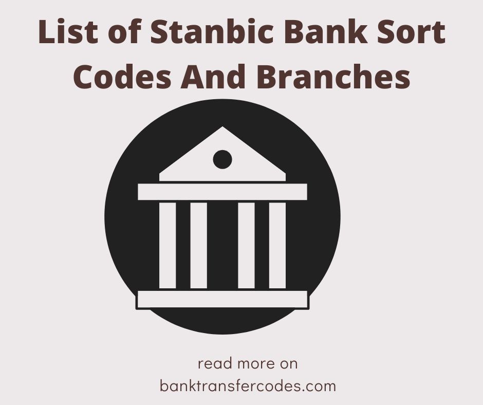 List of Stanbic Bank Sort Codes And Branches