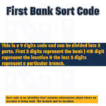 first bank sort code