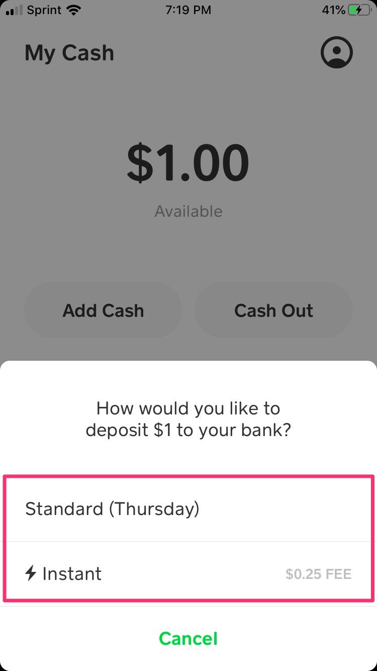 Cash App Instant Deposit