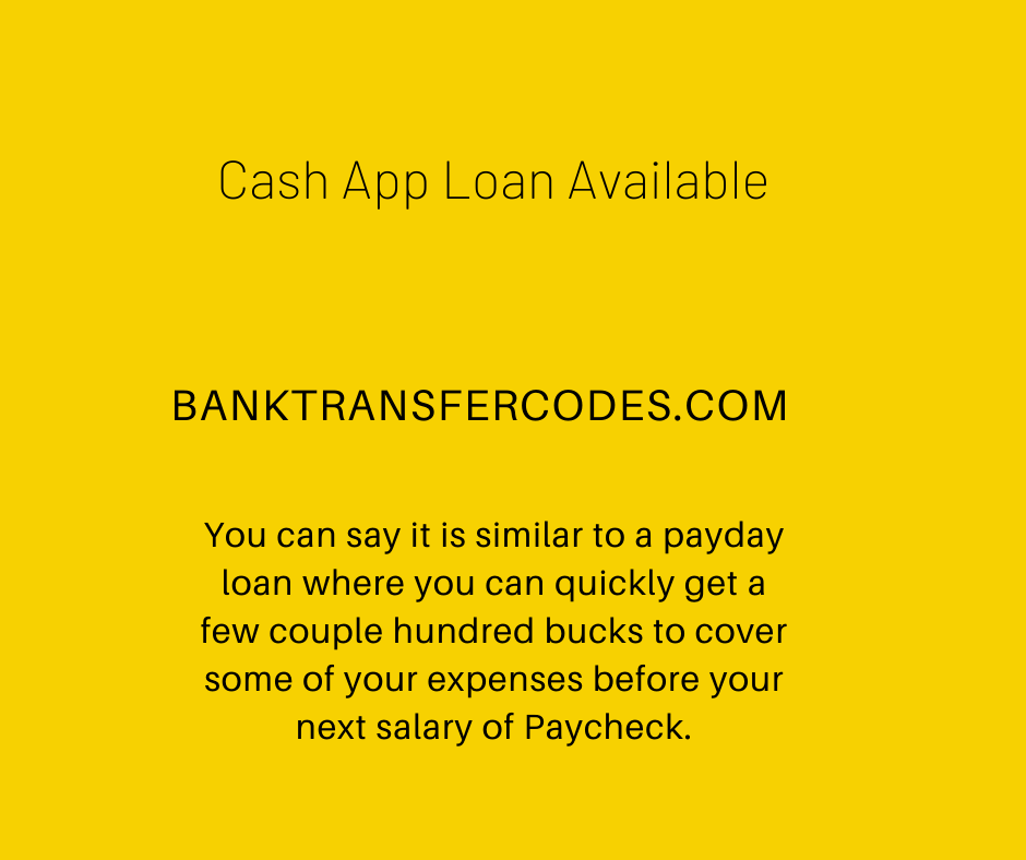 Cash App Loan Available