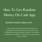 How To Get Random Money On Cash App