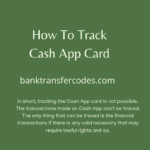 How To Track Cash App Card