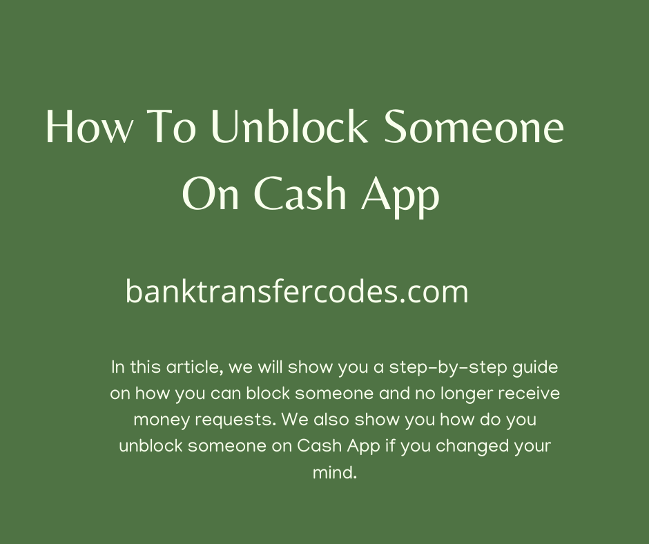 How To Unblock Someone On Cash App