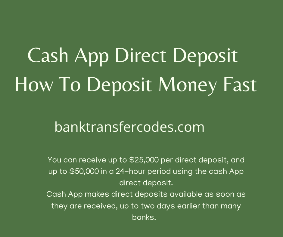 How To Use Cash App Direct Deposit
