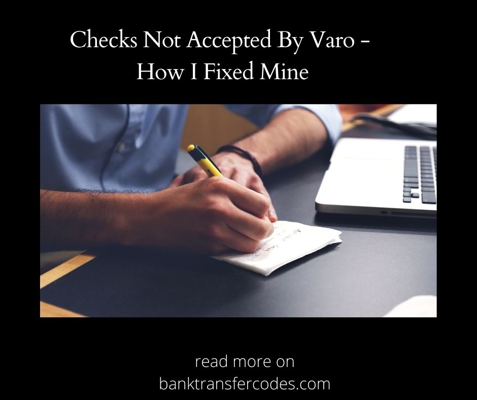 Checks Not Accepted By Varo