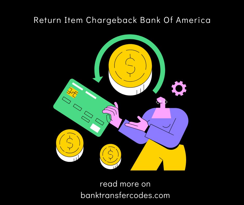 Return Item Chargeback Bank Of America